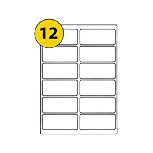 [A-LA122050] Label Laser Size / 12  Model Office
