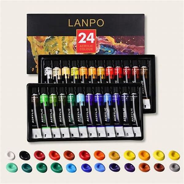 Colors Acrylic  Paint Tube-12Tube- 12ml- DE-A1212 LANPO