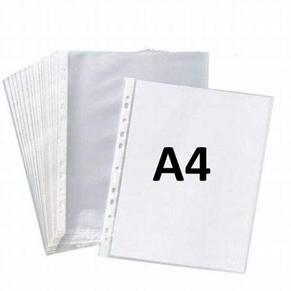File U shape size A4 80 Micron Sofiplast