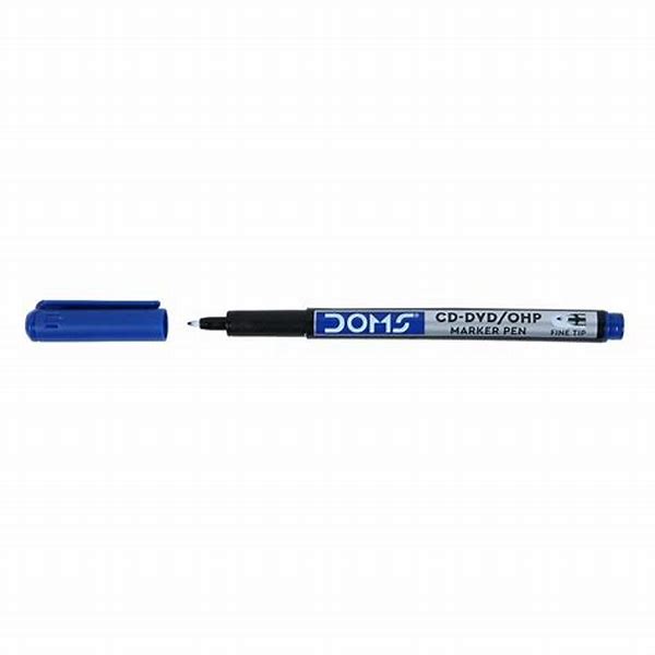 Marker Pen For CD-DVD/OHP Blue DOMS