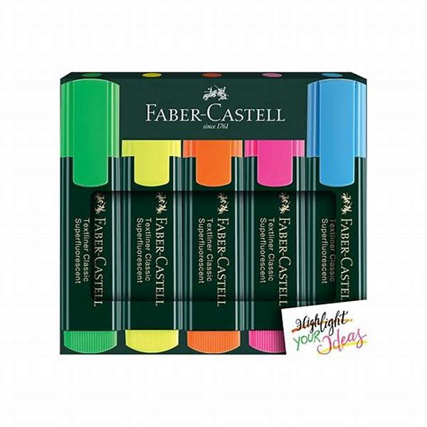 Highlighter Set4 Pens Color Fabercastel
