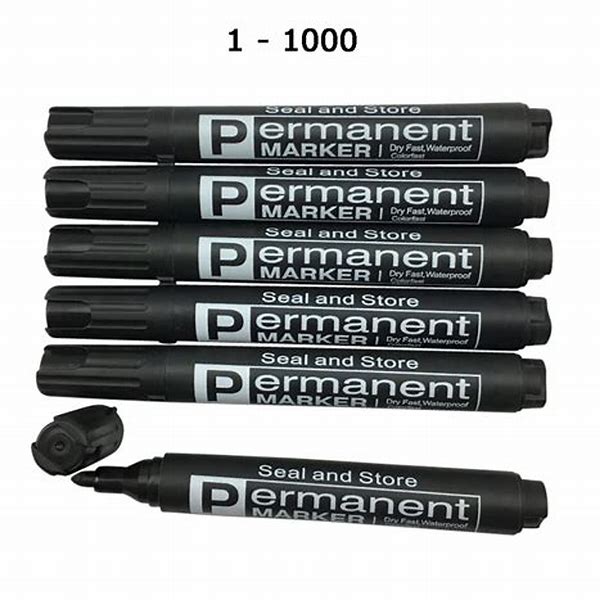 Marker Pen Permanent – Double Round Tips-200 Black Power