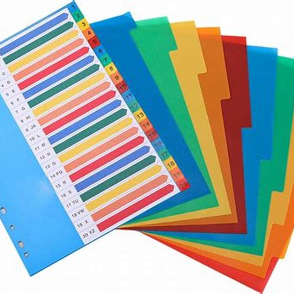 Binder DividersPlastic 1-20 Numbers Sofiplast