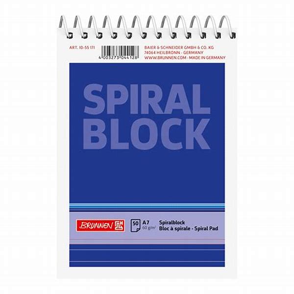 Block Note Spiral 50 Sheet A7 Alpha