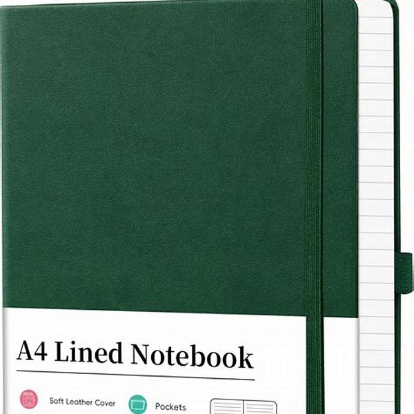 Note Book A4 With Pins Lines Red