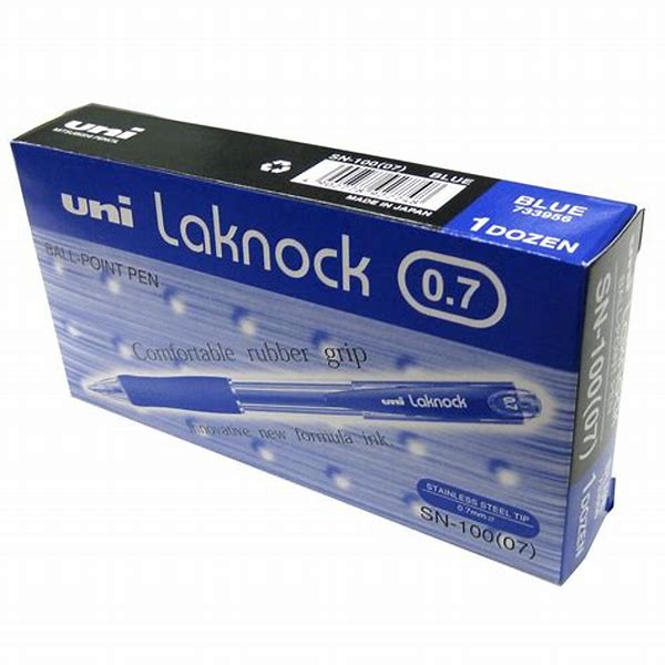Ballpoint Pen Model Laknock Size 0.7mm Blue uniball