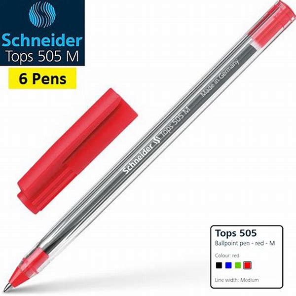 Ballpoint Pen Model 505M Size 1.0mm Red Schneider