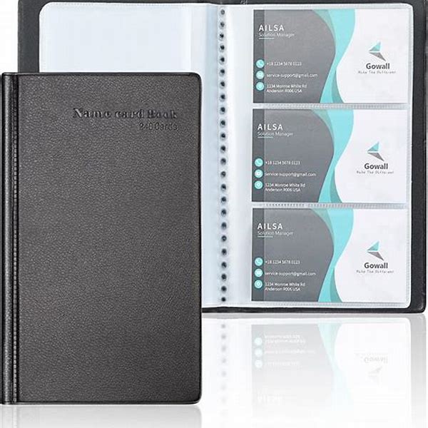 Cards Holder File Leather Business 240 Cards Fares
