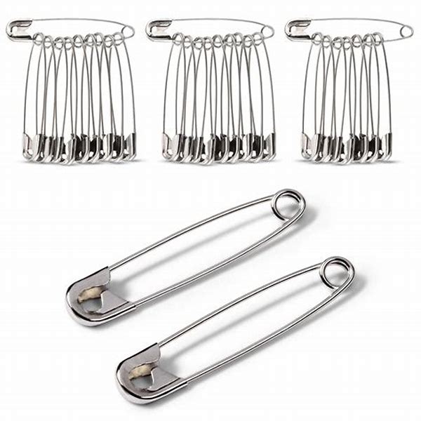 Safe Pins Metal Silver 12 PCS Different Sizes