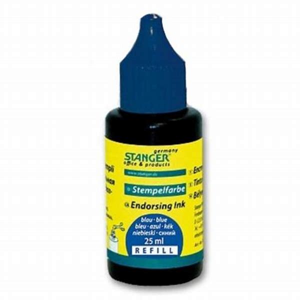 Stamp Ink Bottel Germany  Blue Stanger