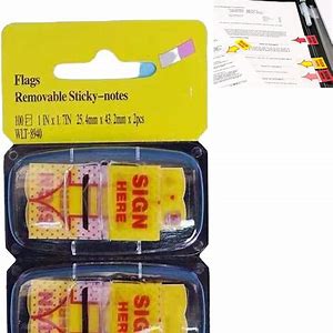 [A-PO147050] Office Mix Sticky Notes Colors Flag Sign Here