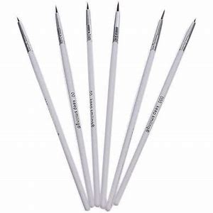 Brush Card Set 12 White A6075 X - Keep Smilling - مشطوف