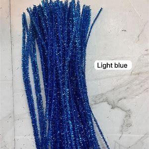 Office Mix Pipe Cleaner Glitter 25 Stick Blue