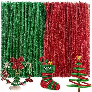 Office Mix Pipe Cleaner Glitter 25 Stick Red