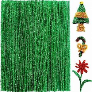Office Mix Pipe Cleaner Glitter 25 Stick Green