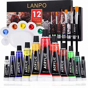 Lanpo Water Colours Set 12 Tube 12 ml De - G1212