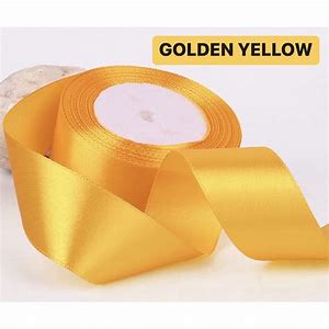 Office Mix Satin Ribbon Roll 1 cm Yellow