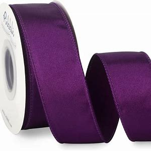 [C-AR649050] Office Mix Satin Ribbon Roll 1 cm Dark Purple