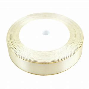 Office Mix Satin Ribbon Roll 1 cm Beige/Gold