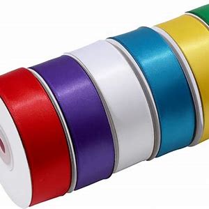 Office Mix Satin Ribbon Roll 2 cm White