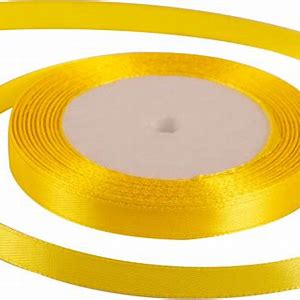 Office Mix Satin Ribbon Roll 2 cm Yellow