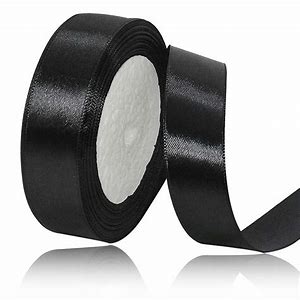 Office Mix Satin Ribbon Roll 4 cm Black