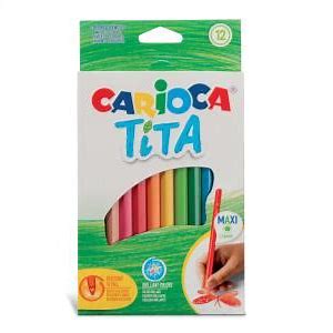 Carioca Pencil Wooden 12 Color - 427917 Jumbo - Tita