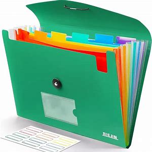Green File Zip Fabric - B4