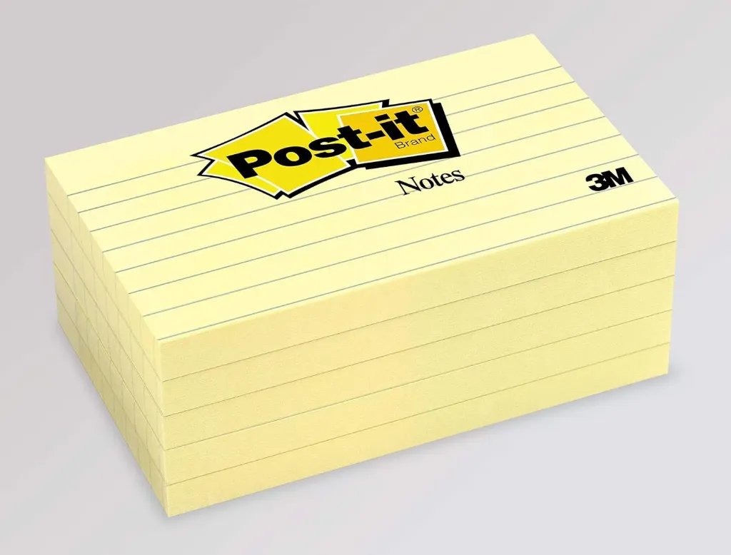 [A-PO126079] Digital Post It Yellow Lined 3 x 5