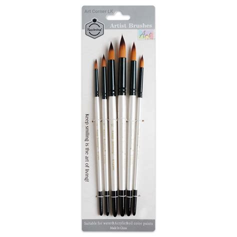 [C-AB077050] Brush Artist A6060R Size 14 Round Keep Smiling