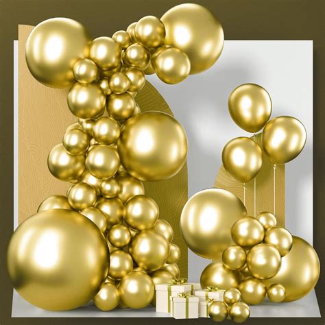 [C-AR033050] Office Mix Balloon 100pcs Gold