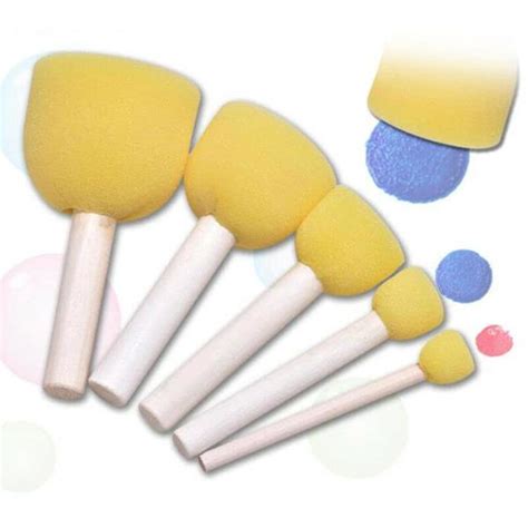 [C-AR214050] Keep Smiling Sponge Dabber with Wooden Hand Foam Set 5pce