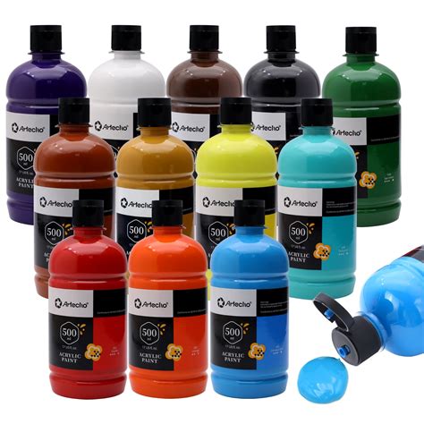 500Ml Red Fea904 Colors Acrylic Paint No.fea500 - 500 ml Red FEA904
