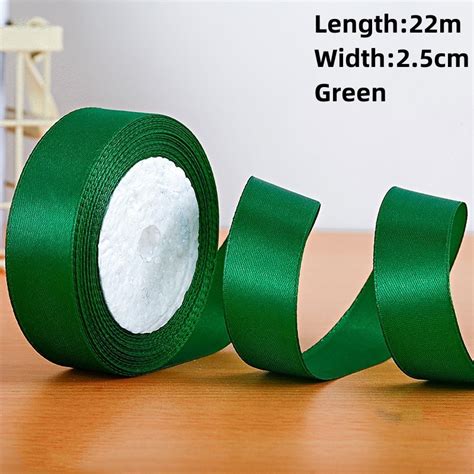 Office Mix Satin Ribbon Roll 1 cm Dark Green