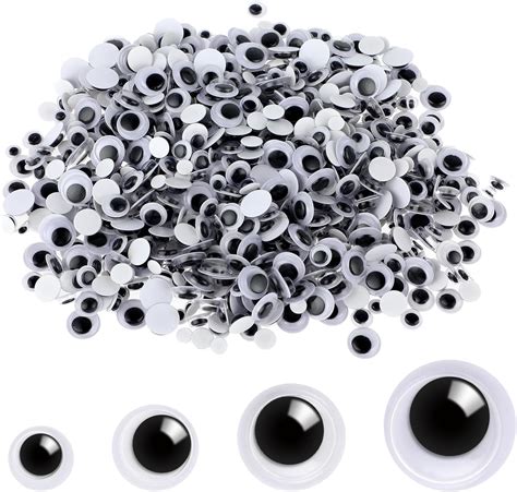 100Piece Black Wiggle Googly Eyes Medium