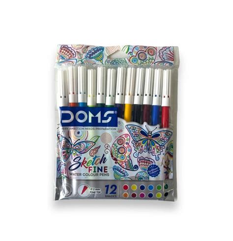 Doms Pen Felt-Tip Pen Water 12 Color - 7265