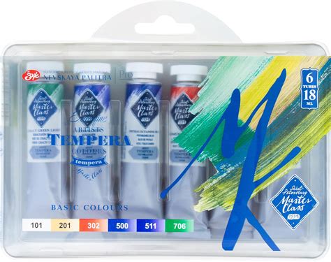 8853 Cariocas Tempera Gouache Set 6 Colors Bottles75 ml - 8853 Cariocas -