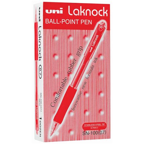 100 Ballpoint Pen Model Sn - 100 Laknock Size 0.7mm Red Uni
