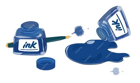 [S-SI202050] Flower Stamp Ink Bottel China Blue