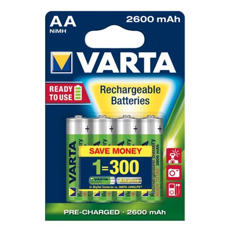 [T-BA400050] VARTA Aa Rechargeable Batteries - 2400M