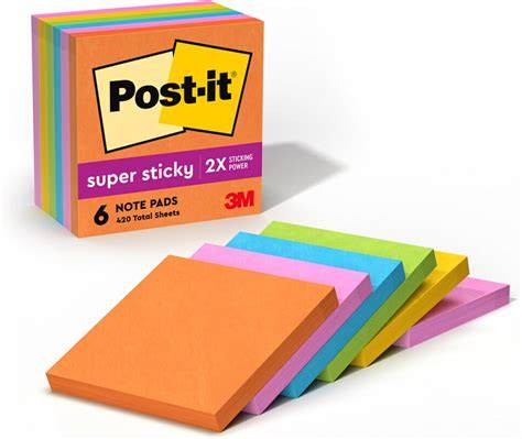 [A-PO114080] 72 Post It Colors 3 x 3 Info - 5654