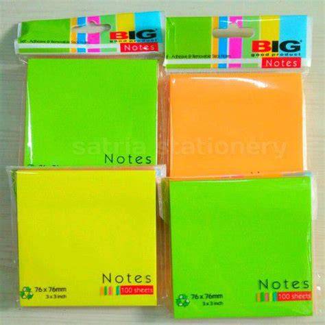 [A-PO408050] Ever Green Sticky Note5 Color Size 3 x 3 - 76 x 76mm - 100sheet