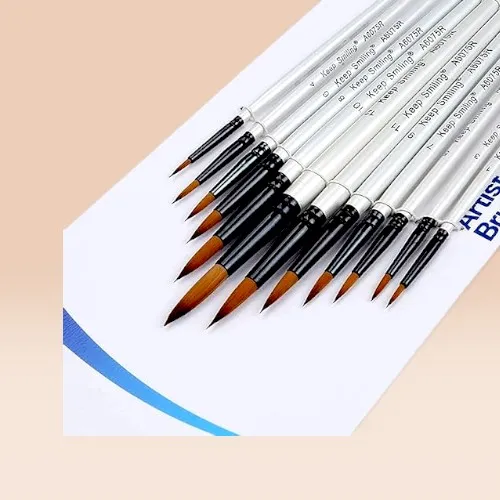 [C-AB014050] Brush Artist A6075R Set of 12 Pcs Round Keep Smiling