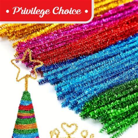 Office Mix Pipe Cleaner Glitter 25 Stick Silver