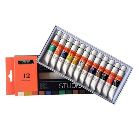 G1212 LANPO Water Colors Set 12 Tube 12 ml De