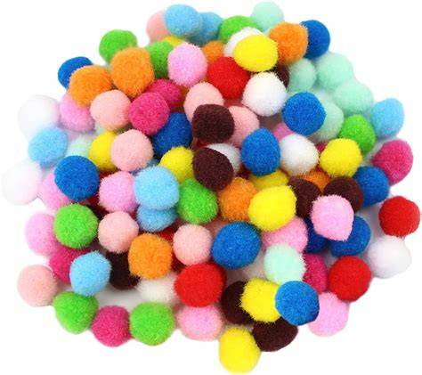 Pom Pom Balls - Pack 100 - Small - Colors