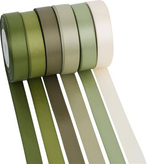 Office Mix Satin Ribbon Roll 1 cm Light Green