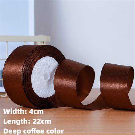 Office Mix Satin Ribbon Roll 4 cm Dark Brown