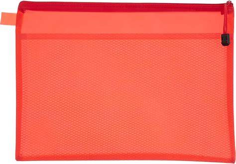 [F-FZ139050] File Zip Fabric - A3 - Red
