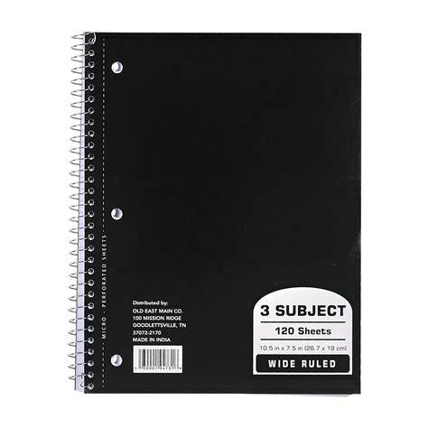 Block Note 120 Sheets A5 / 3 Subject Mega